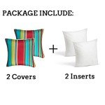 Striped Outdoor Throw Pillows – Set of 2