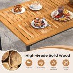 Tangkula 7-Piece Outdoor Dining Set with Umbrella Hole