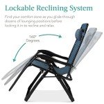 Oversized Zero Gravity Patio Recliner with Tray