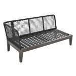 L-Shaped Patio Sofa with Removable Cushions, Grey