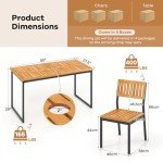 Tangkula 7-Piece Outdoor Dining Set with Umbrella Hole