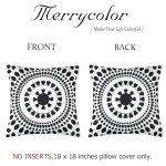 Merrycolor Set of 2 Waterproof Outdoor Pillow Covers