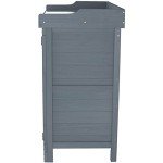 Wooden Outdoor Storage Cabinet with Potting Benches