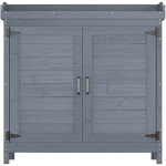 Wooden Outdoor Storage Cabinet with Potting Benches