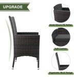 15-Piece Wicker Outdoor Dining Set with Umbrella Hole