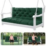 Waterproof 5" Thick Porch Swing Cushions, 3 Seater