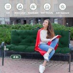 Waterproof 5" Thick Porch Swing Cushions, 3 Seater