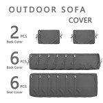 14-Piece Waterproof Outdoor Cushion Slipcovers