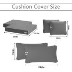 14-Piece Waterproof Outdoor Cushion Slipcovers