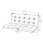 Orange Bench Cushion for Patio or Porch Swing