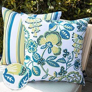 Floral Waterproof Decorative Pillow Covers - 18"x18