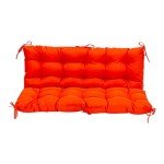 Orange Bench Cushion for Patio or Porch Swing
