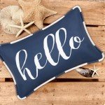 Navy Blue Waterproof Outdoor Pillow Covers - Set of 2