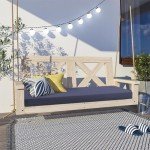 Custom Navy Blue Bench Cushion for Patio Furniture