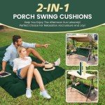 Waterproof 5" Thick Porch Swing Cushions, 3 Seater
