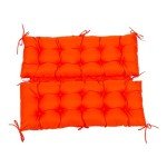 Orange Bench Cushion for Patio or Porch Swing