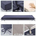 Custom Navy Blue Bench Cushion for Patio Furniture