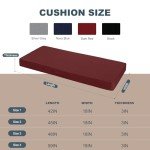 Custom Waterproof Outdoor Bench Cushion with Handles