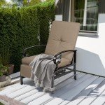 Oakcloud Adjustable Outdoor Lounge Chair with Cushions