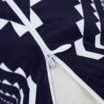 Navy Blue Waterproof Throw Pillow Covers - Set of 2