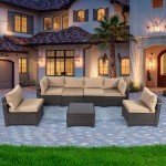 7-Piece Rattan Outdoor Patio Furniture Set