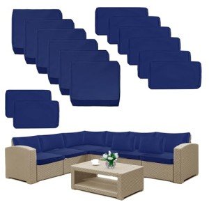 14-Pack Waterproof Patio Cushion Covers Set