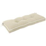 Beige Water-Resistant Outdoor Bench Cushion 42x16