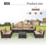 7-Piece Rattan Outdoor Patio Furniture Set
