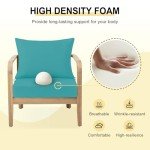 Teal Deep Seat Waterproof Patio Chair Cushions