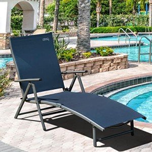 Natural Expressions Folding Aluminum Chaise Lounge Chair