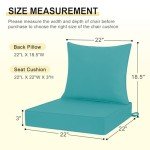 Teal Deep Seat Waterproof Patio Chair Cushions