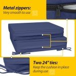 Navy Blue Waterproof Deep Seat Patio Cushions