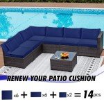 14-Pack Waterproof Patio Cushion Covers Set