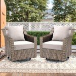 Beige Outdoor Chair Cushion Set – 24"x24"x6