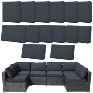 14-Piece Waterproof Patio Cushion Covers Set