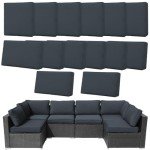 14-Piece Waterproof Patio Cushion Covers Set