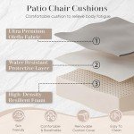 Beige Outdoor Chair Cushion Set – 24"x24"x6