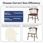 Set of 2 Waterproof Cream Outdoor Chair Cushions