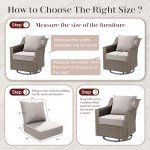Beige Outdoor Chair Cushion Set – 24"x24"x6