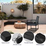 Set of 4 Waterproof Patio Chair Cushions