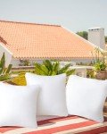 Waterproof 18x18 Patio Throw Pillow Inserts Set of 4