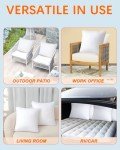 Waterproof 18x18 Patio Throw Pillow Inserts Set of 4