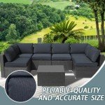 14-Piece Waterproof Patio Cushion Covers Set