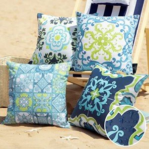 Geometric Waterproof Outdoor Throw Pillow Covers - Set of 4