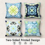 Geometric Waterproof Outdoor Throw Pillow Covers - Set of 4