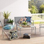Geometric Waterproof Outdoor Throw Pillow Covers - Set of 4