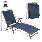 Natural Expressions Folding Aluminum Chaise Lounge Chair