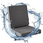 Dark Grey Waterproof Outdoor Chair Cushion Set