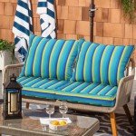 Waterproof Stripe Patio Chair Cushion Set
