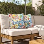 Paisley Multi Outdoor Throw Pillow Set of 2